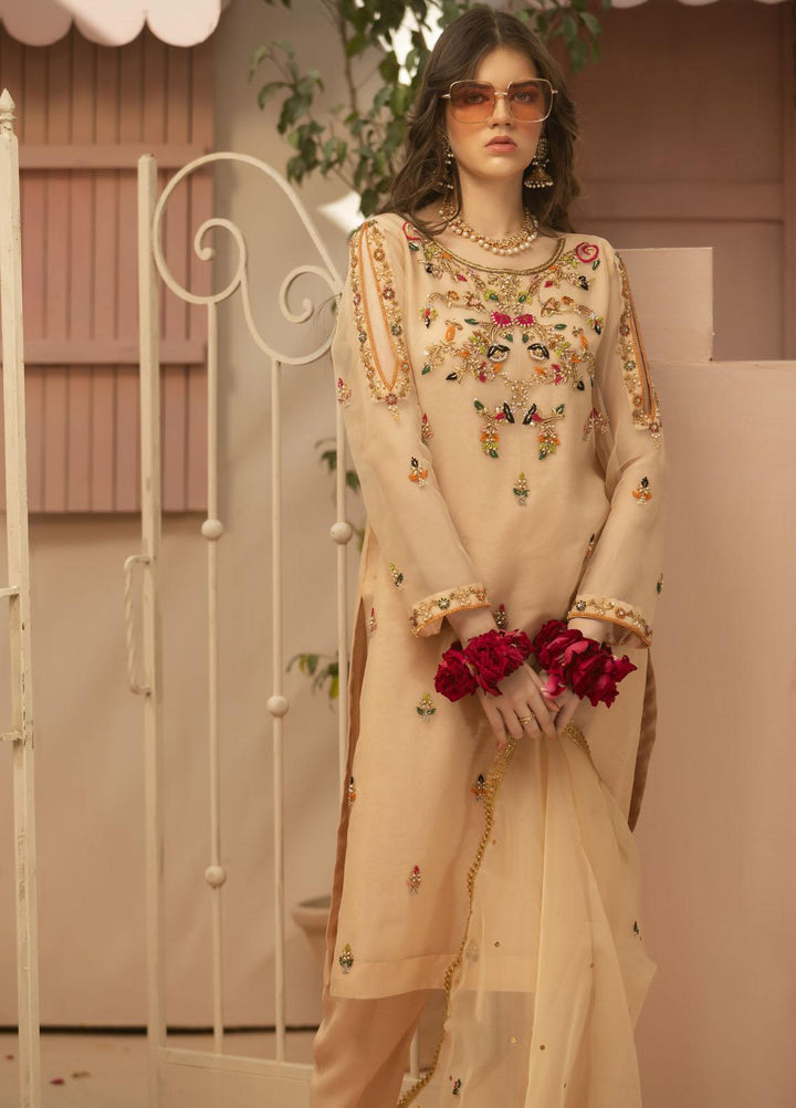 Zebaqi Luxury Pret  Organza 3 Piece Dress Ashqr