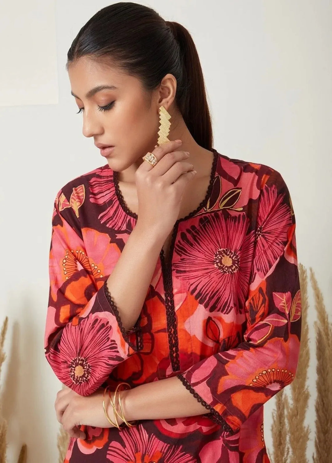 Zeek Store Pret Printed Crepe 2 Piece Suit D025