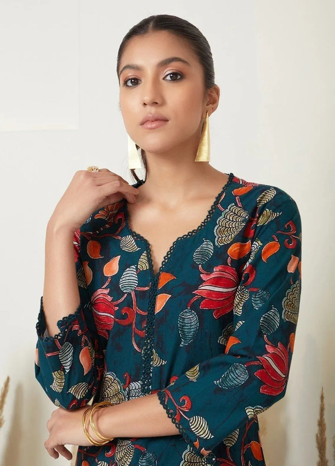 Zeek Store Pret Printed Crepe 2 Piece Suit D028