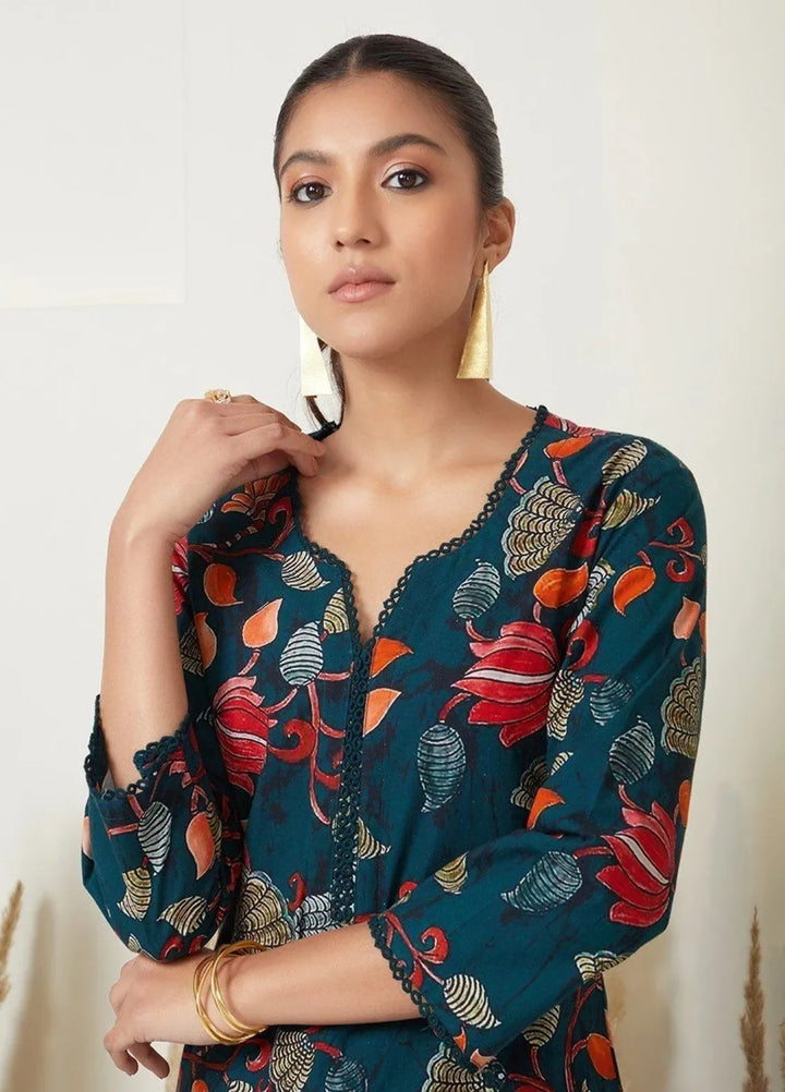 Zeek Store Pret Printed Crepe 2 Piece Suit D028