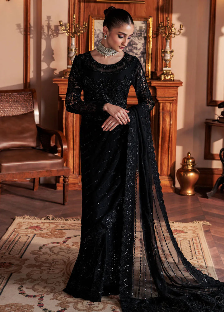 Zeenat by Zebtan Embroidered Chiffon Unstitched Saree ZBT24Z ZN 09 Nagina - Formals Collection