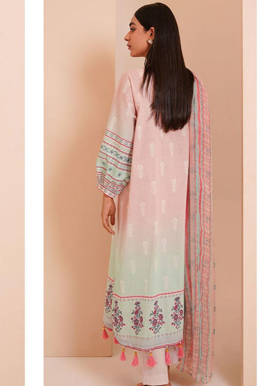 Zellbury Printed Lawn Suits Unstitched 2 Piece ZB23L-V4 WUS23X20309 - Summer Collection