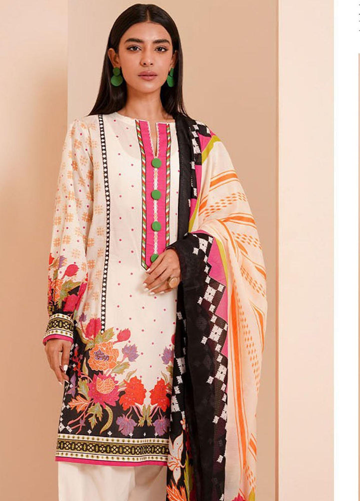 Zellbury Printed Lawn Suits Unstitched 2 Piece ZB23L-V4 WUS23X20307 - Summer Collection