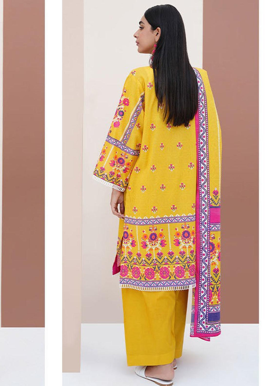 Zellbury Printed Lawn Suits Unstitched 2 Piece ZB23L-V4 WUS23X20390 - Summer Collection