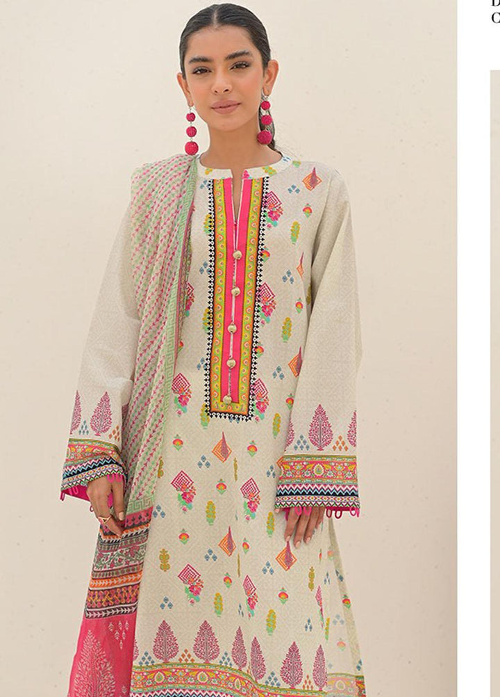 Zellbury Printed Lawn Suits Unstitched 3 Piece ZB23L-V4 WUS23X30226 - Summer Collection