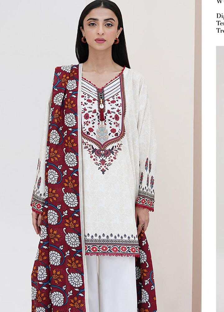 Zellbury Printed Lawn Suits Unstitched 3 Piece ZB23L-V4 WUS23X30325 - Summer Collection