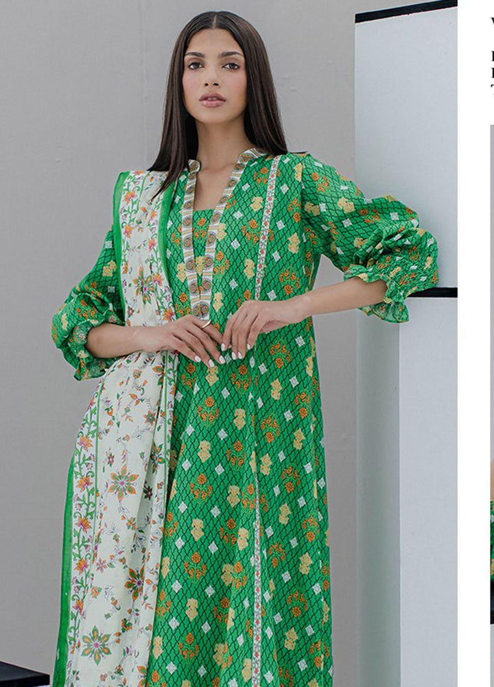 Zellbury Printed Lawn Suits Unstitched 3 Piece ZB23L-V4 WUS23X30327 - Summer Collection