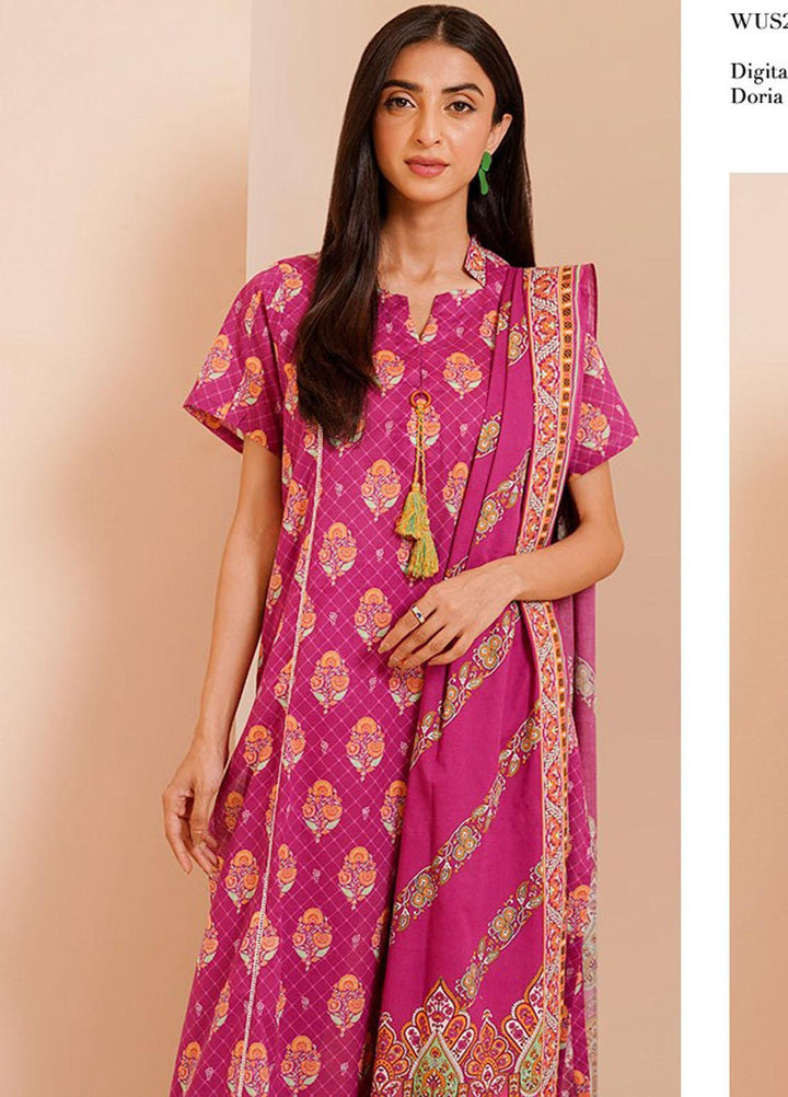 Zellbury Printed Lawn Suits Unstitched 3 Piece ZB23L-V4 WUS23X30417 - Summer Collection