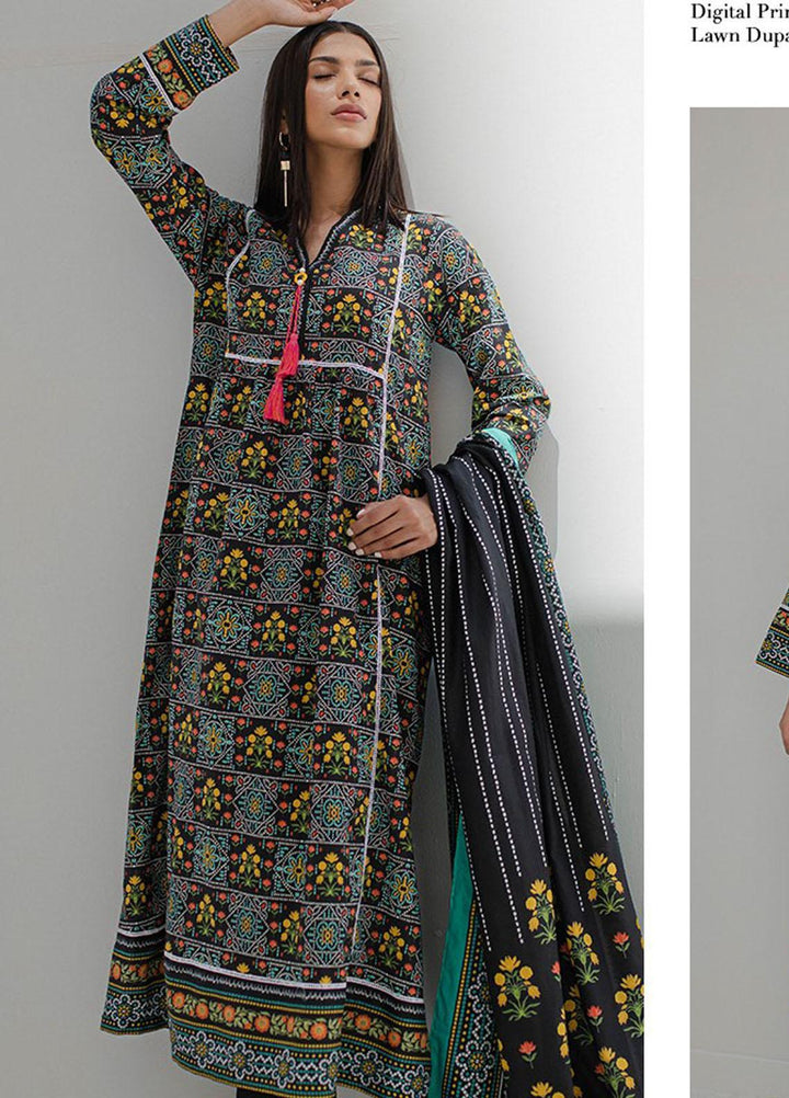 Zellbury Printed Lawn Suits Unstitched 3 Piece ZB23L-V4 WUS23X30403 - Summer Collection