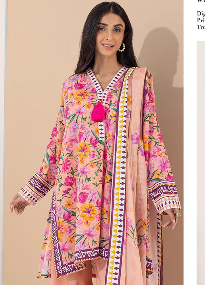 Zellbury Printed Lawn Suits Unstitched 3 Piece ZB23L-V4 WUS23X30406 - Summer Collection