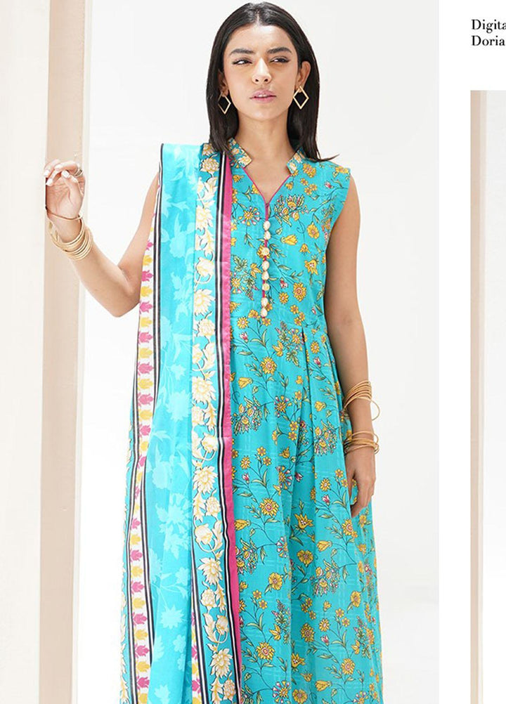 Zellbury Printed Lawn Suits Unstitched 3 Piece ZB23L-V4 WUS23X30410 - Summer Collection