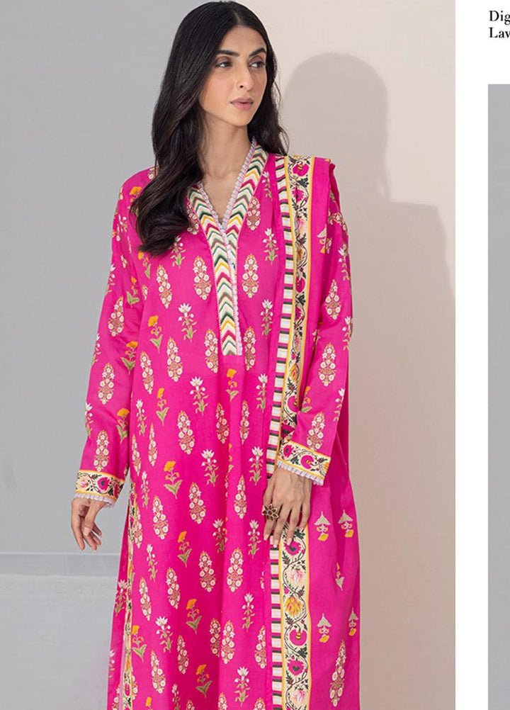 Zellbury Printed Lawn Suits Unstitched 3 Piece ZB23L-V4 WUS23X30413 - Summer Collection