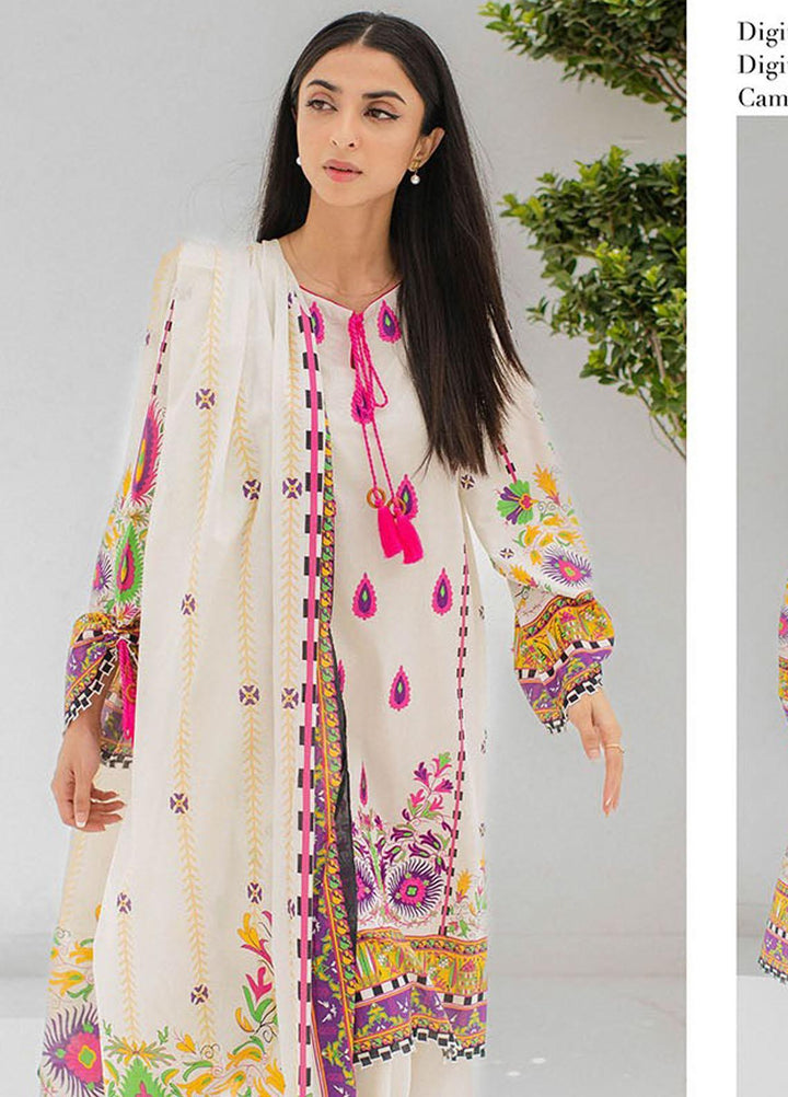 Zellbury Embroidered Lawn Suits Unstitched 3 Piece ZB23L-V4 WUS23E30358 - Summer Collection