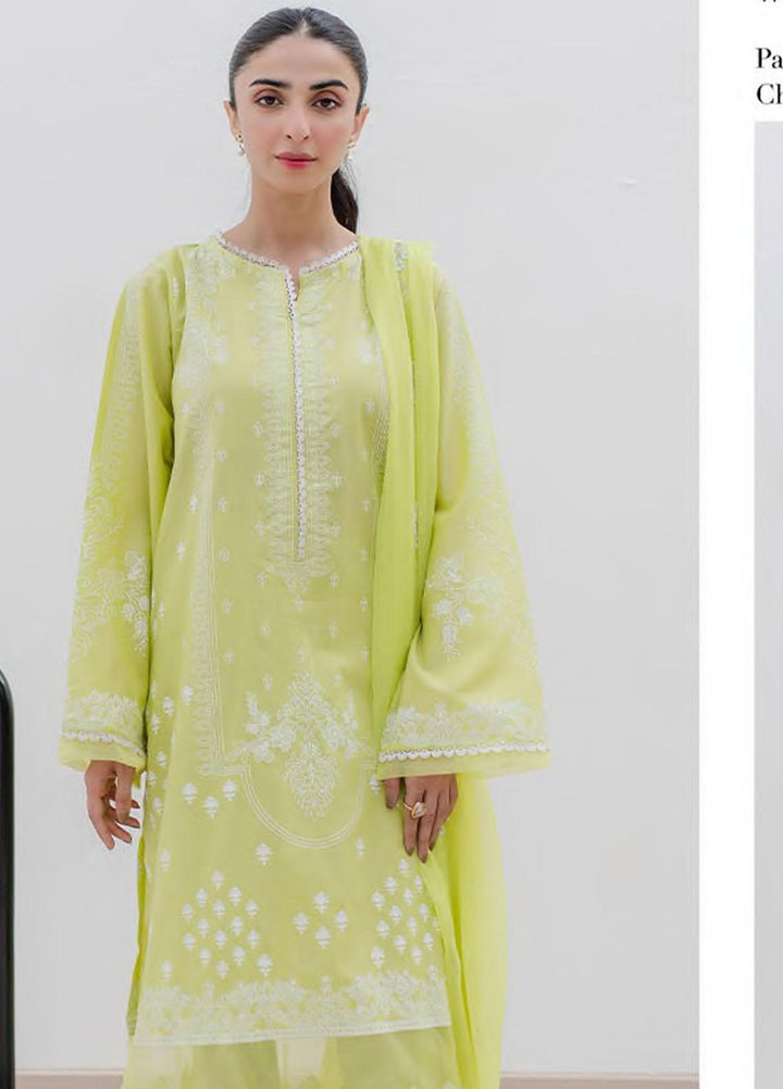 Zellbury Embroidered Lawn Suits Unstitched 3 Piece ZB23L-V4 WUS23E30376 - Summer Collection