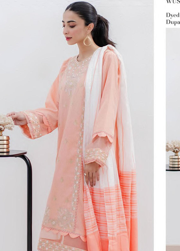 Zellbury Embroidered Lawn Suits Unstitched 3 Piece ZB23L-V4 WUS23E30380 - Summer Collection