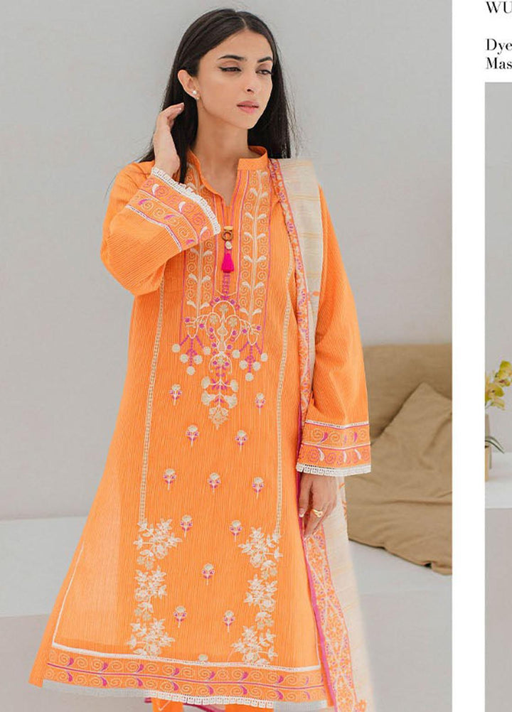 Zellbury Embroidered Lawn Suits Unstitched 3 Piece ZB23L-V4 WUS23E30185 - Summer Collection