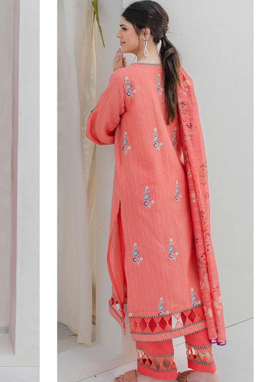 Zellbury Embroidered Lawn Suits Unstitched 3 Piece ZB23L-V4 WUS23E30187 - Summer Collection