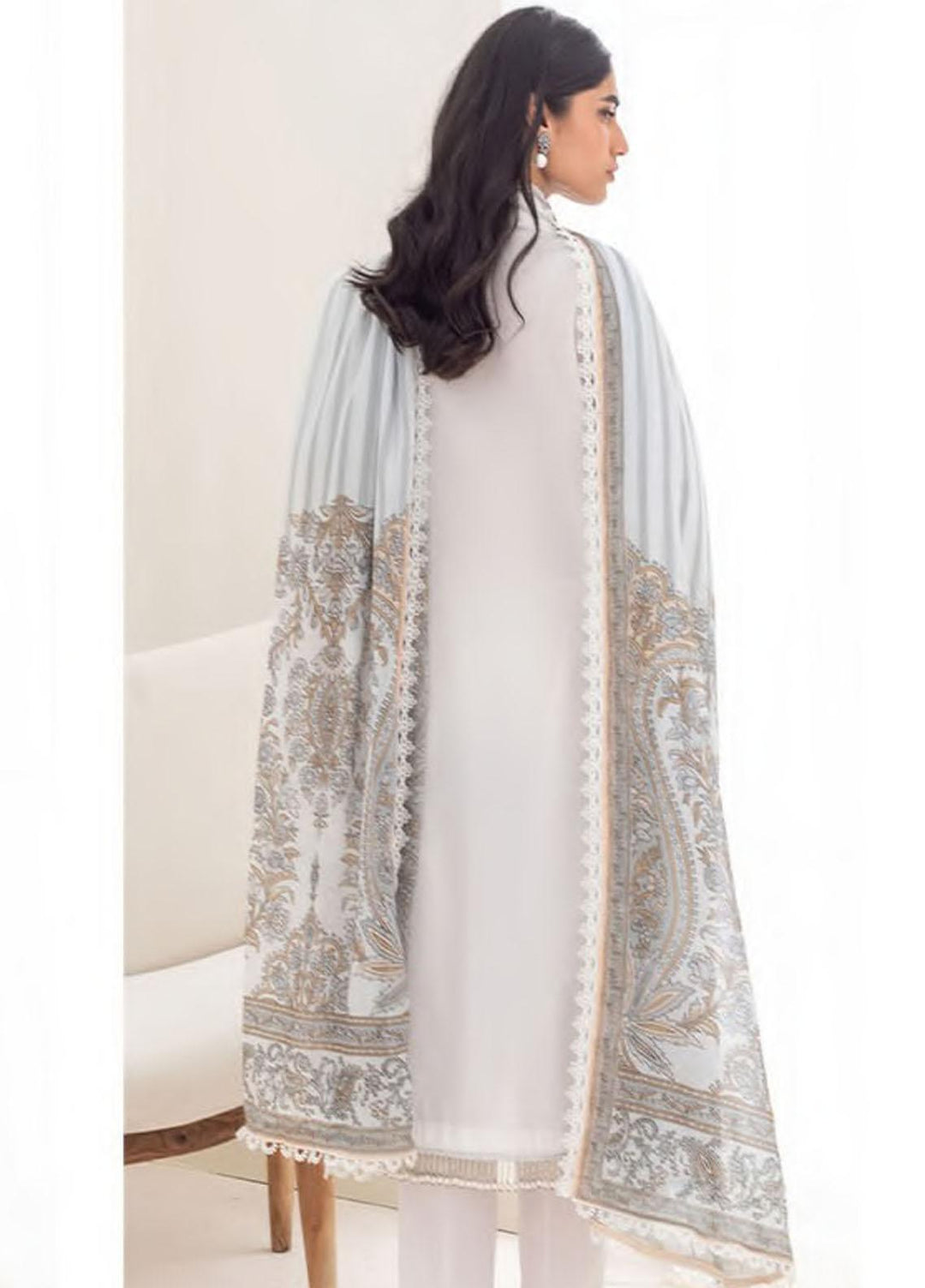 Zellbury Embroidered Lawn Suits Unstitched 3 Piece ZB23L-V4 WUS23E30299 - Summer Collection