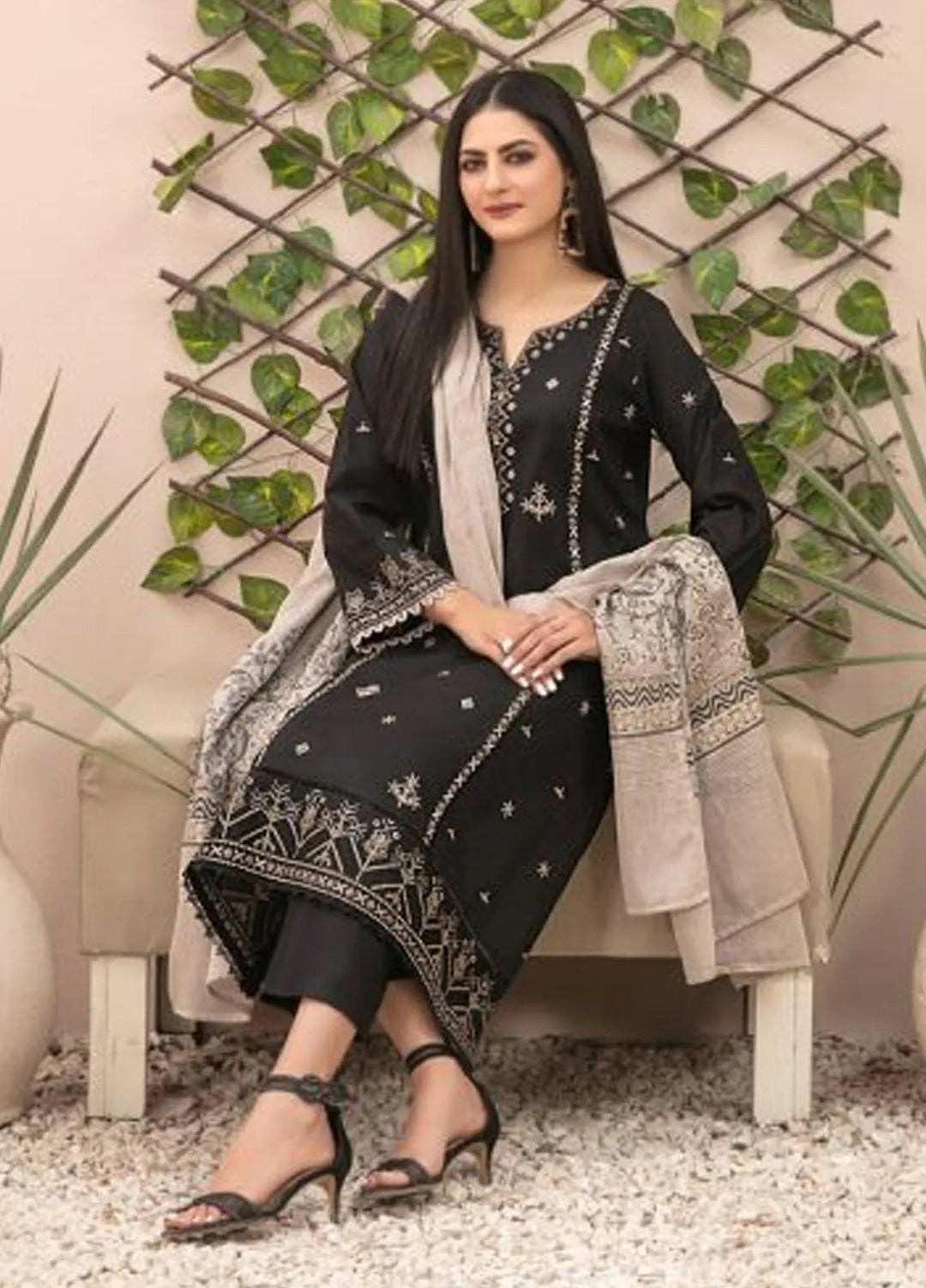 Zenel by Tawakkal Fabrics Embroidered Lawn Suits Unstitched 3 Piece TWF24Z D-2156 - Festive Collection