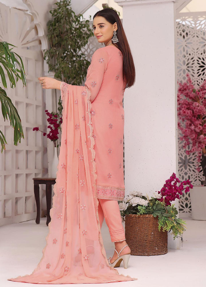 Zenia By Fine Tex Embroidered Chiffon Suits Unstitched 4 Piece FNT23Z ZC-01 - Formal Collection