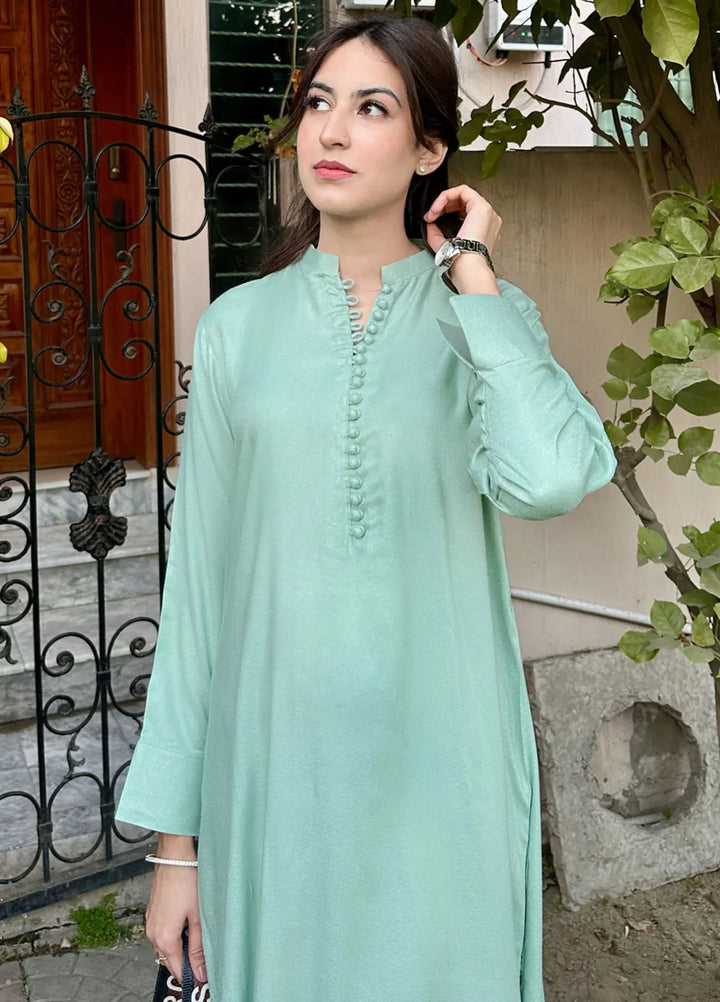 Zenyre Pret Solid Crepe 2 Piece Suit Mint Dove