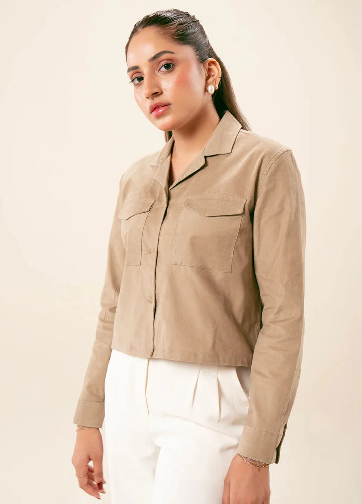 Zenyre Pret Western Top Corduroy 1 Piece Corduroy Revere Cropped Shirt