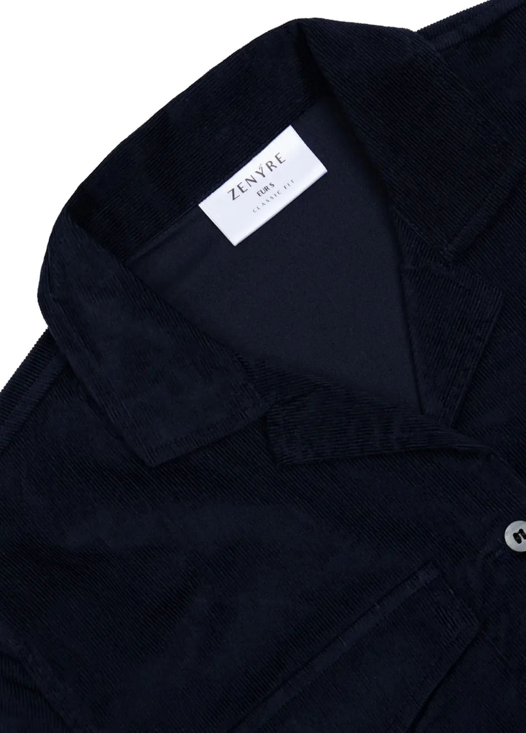 Zenyre Pret Western Top Corduroy 1 Piece Navy Corduroy Revere Cropped Shirt