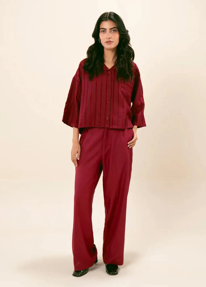 Zenyre Pret Western Top Crepe 1 Piece Drop Shoulder Boxy Shirt