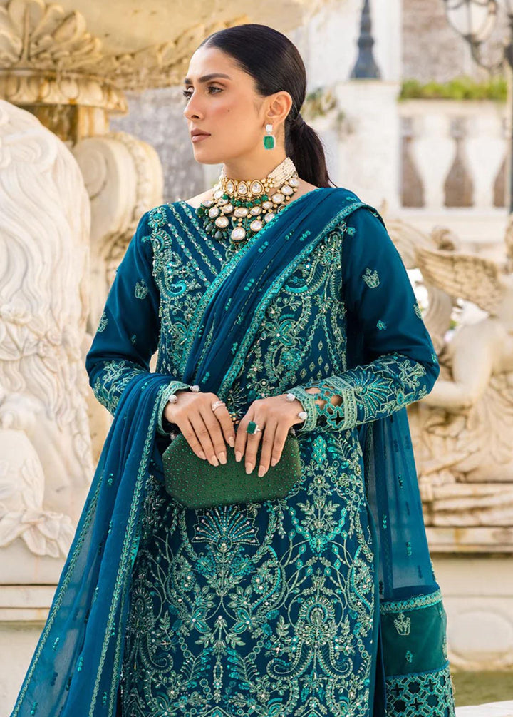 Zimal By Emaan Adeel Embroidered Chiffon Suits Unstitched 3 Piece EA23Z ZM-04 Noori - Luxury Collection