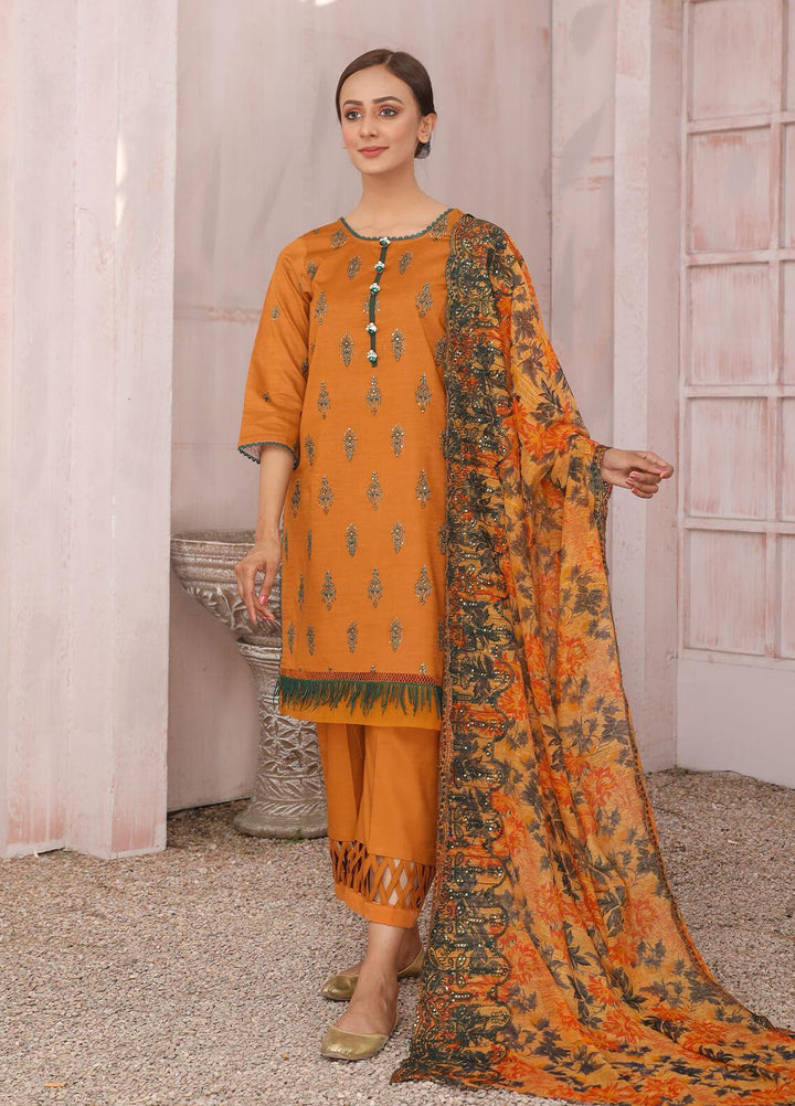 Zimal by Humdum Embroidered Lawn Suits Unstitched 3 Piece HD22Z D-02 - Summer Collection