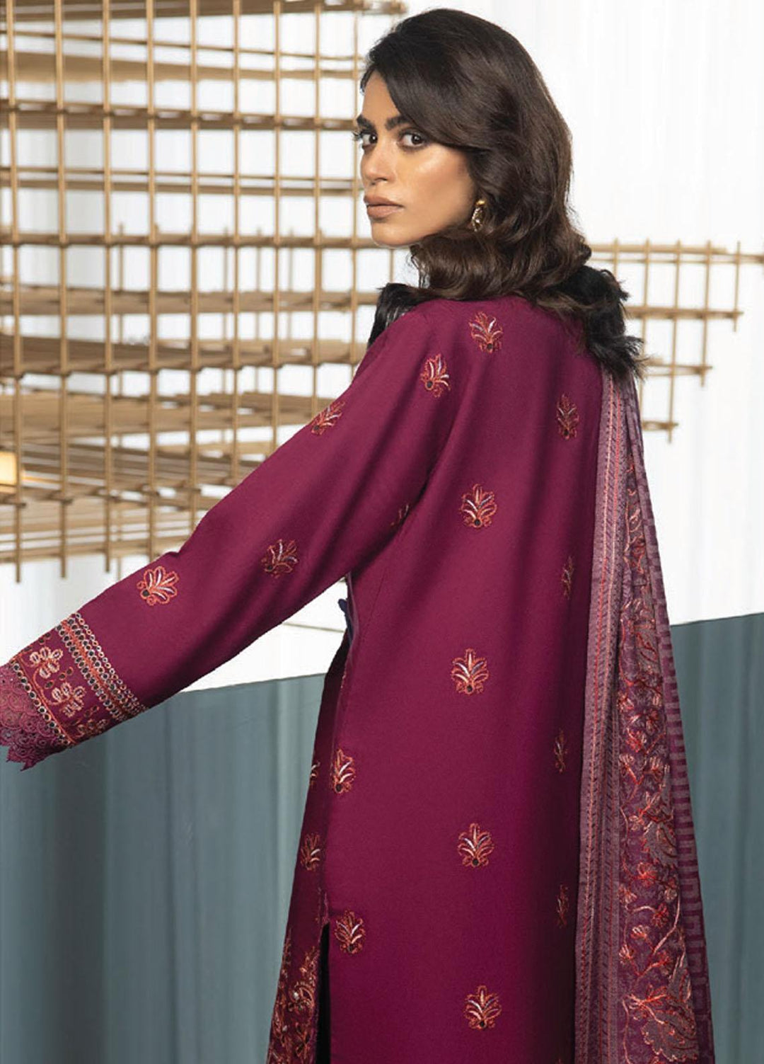 Humdum Winter Zimal By Humdum Embroidered Wool Suits Unstitched 3 Piece HD23ZM D-05 ...
