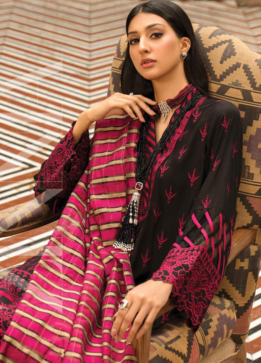 Zinnia by Rang Rasiya Embroidered Dobby Linen Suits Unstitched 3 Piece RR21ZN SALVA-02 - Winter Collection