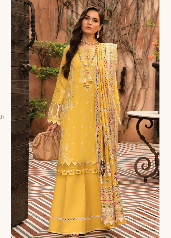Zinnia by Rang Rasiya Embroidered Linen Suits Unstitched 3 Piece RR21ZN WHIMSICAL-03 - Winter Collection