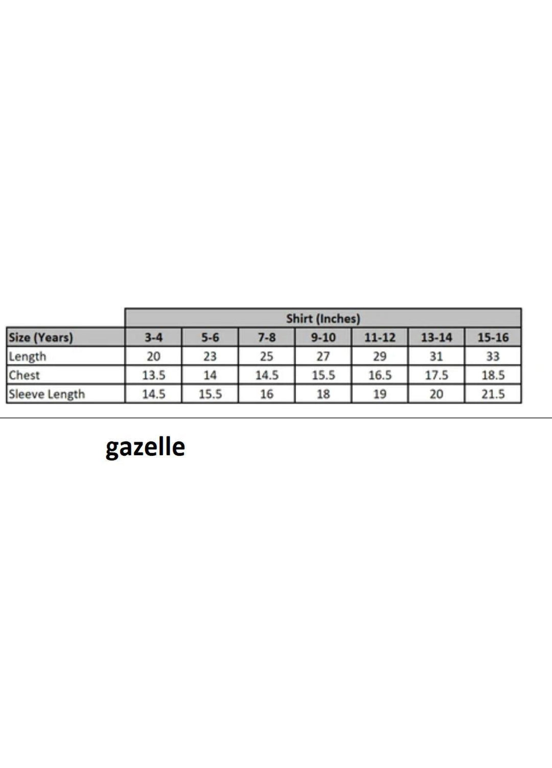 Ziva Cotton Casual Girls Tops -  ZA22T Gazelle