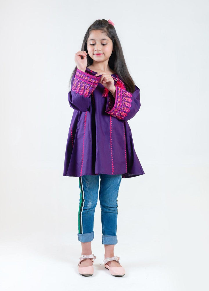 Ziva Pret Embroidered Cotton Tops ZA21G Berry Chrome