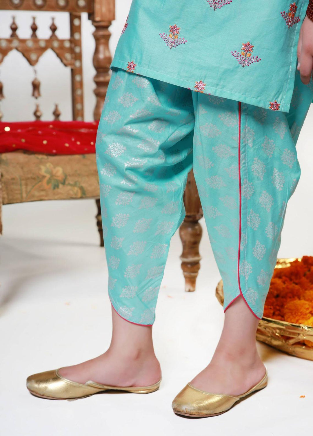 Ziva Pret Embroidered Cotton 3 Piece ZA21G Feroza