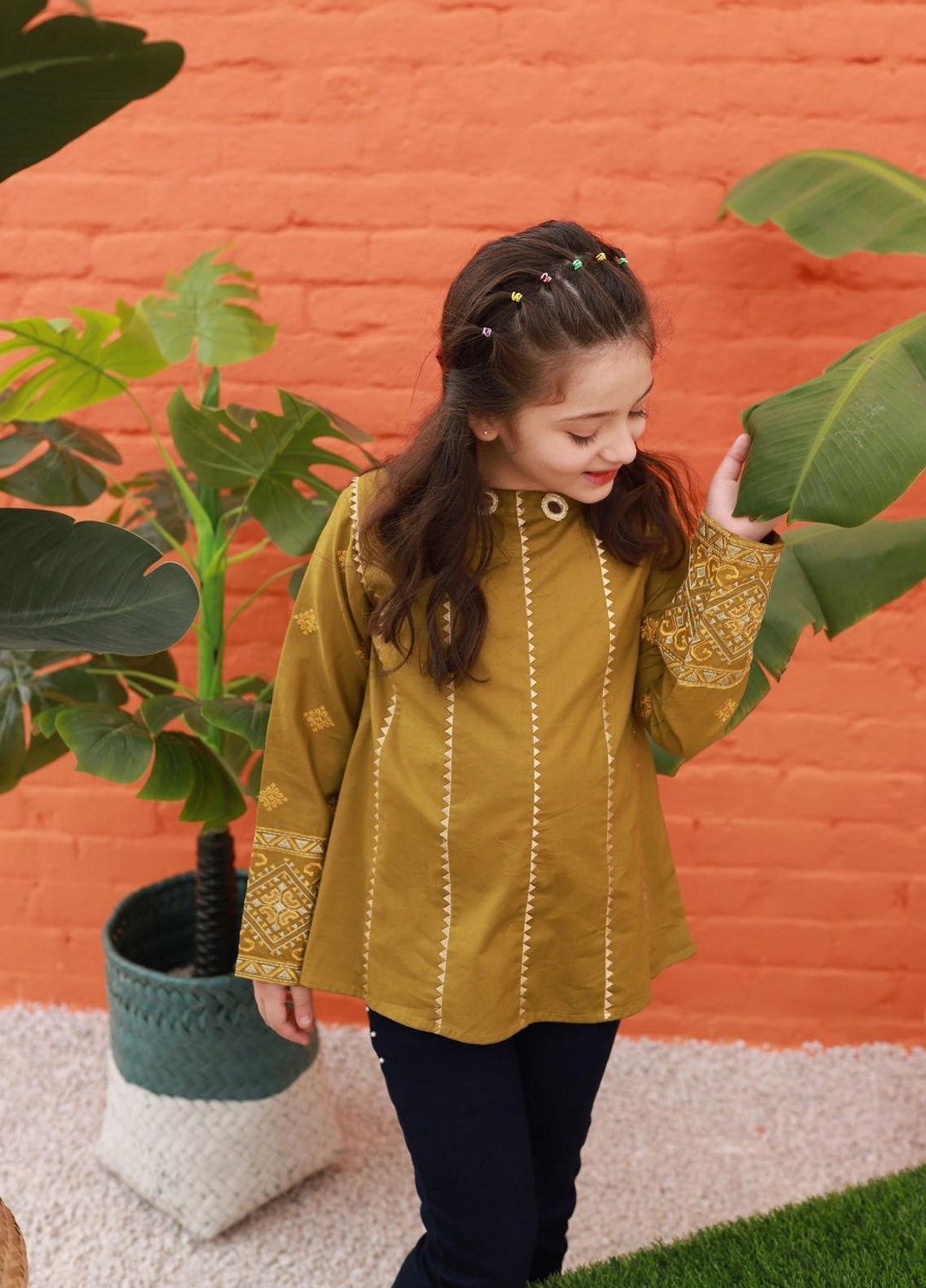 Ziva Pret Embroidered Cotton Tops ZA21G Hazel