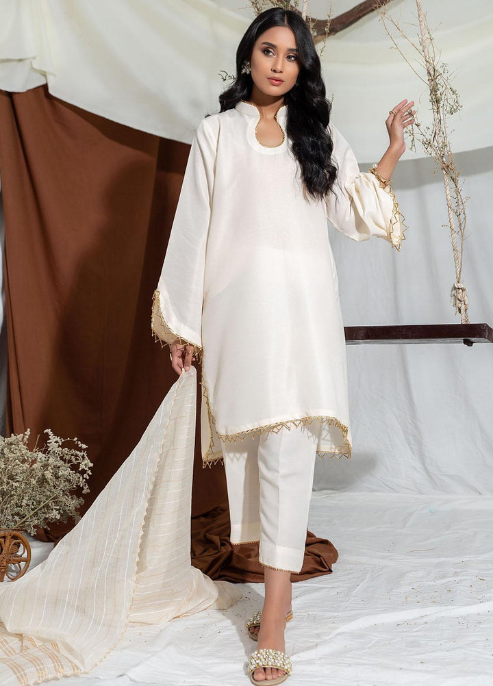 ZnH Pret  Raw Silk 2 Piece ZNH22FD White Coral