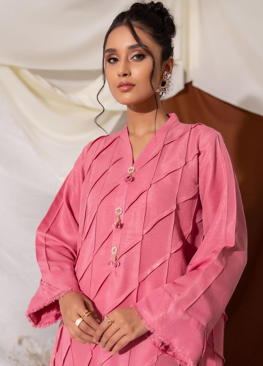 ZnH Pret  Raw Silk Shirt ZNH22FD Rosaline