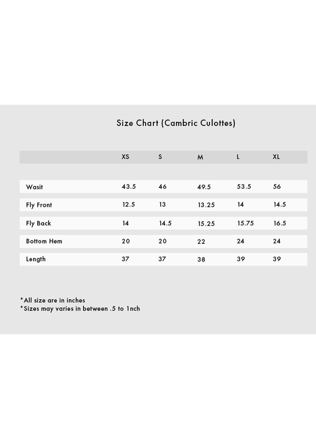 ZnH Pret Cambric Trouser ZNH22T Cambric Culottes