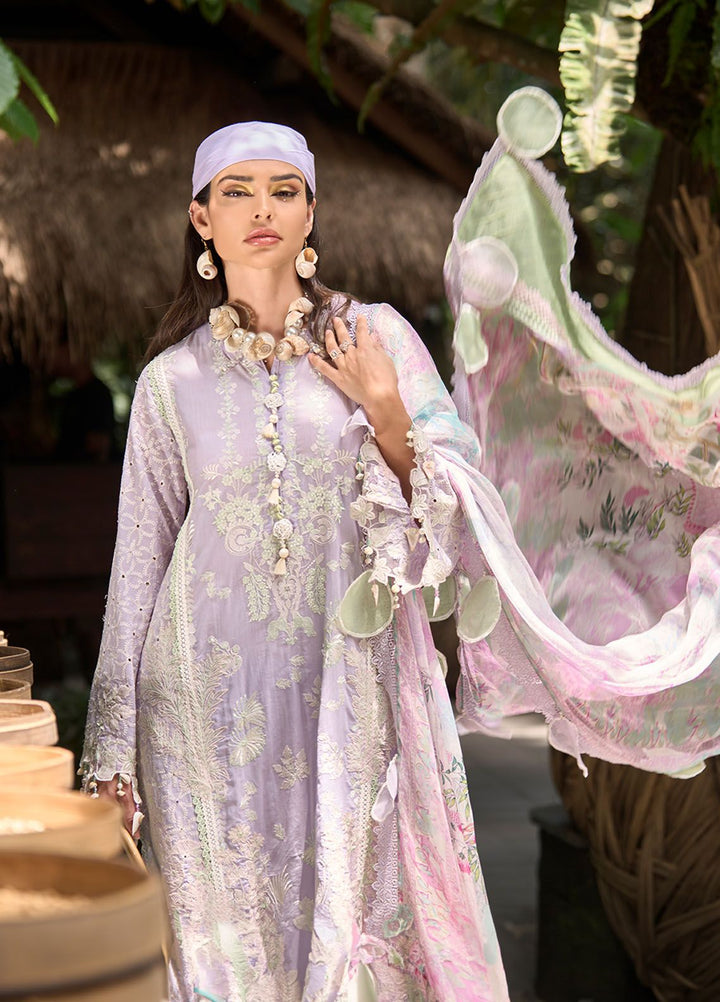 Zoha by Ansab Jahangir Embroidered Lawn Suits Unstitched 3 Piece ANJ24Z D-01 Cananga - Luxury Collection