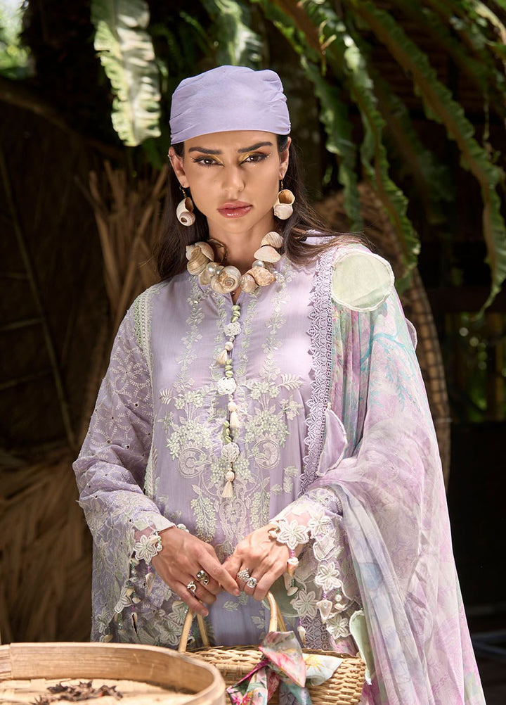 Zoha by Ansab Jahangir Embroidered Lawn Suits Unstitched 3 Piece ANJ24Z D-01 Cananga - Luxury Collection