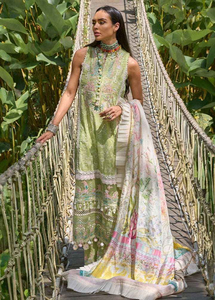 Zoha by Ansab Jahangir Embroidered Lawn Suits Unstitched 3 Piece ANJ24Z D-02 Lotus Pod - Luxury Collection