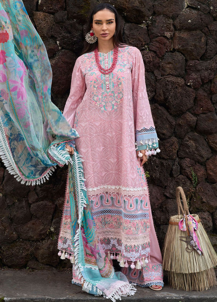Zoha by Ansab Jahangir Embroidered Lawn Suits Unstitched 3 Piece ANJ24Z D-05 Peony - Luxury Collection