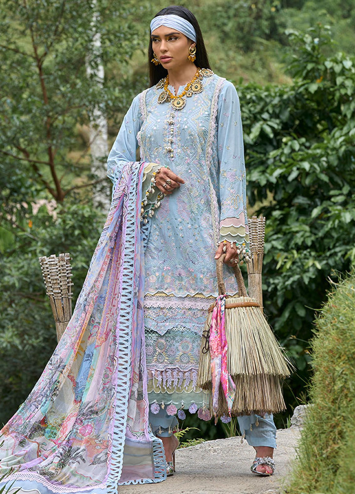 Zoha by Ansab Jahangir Embroidered Lawn Suits Unstitched 3 Piece ANJ24Z D-10 Heliconia - Luxury Collection