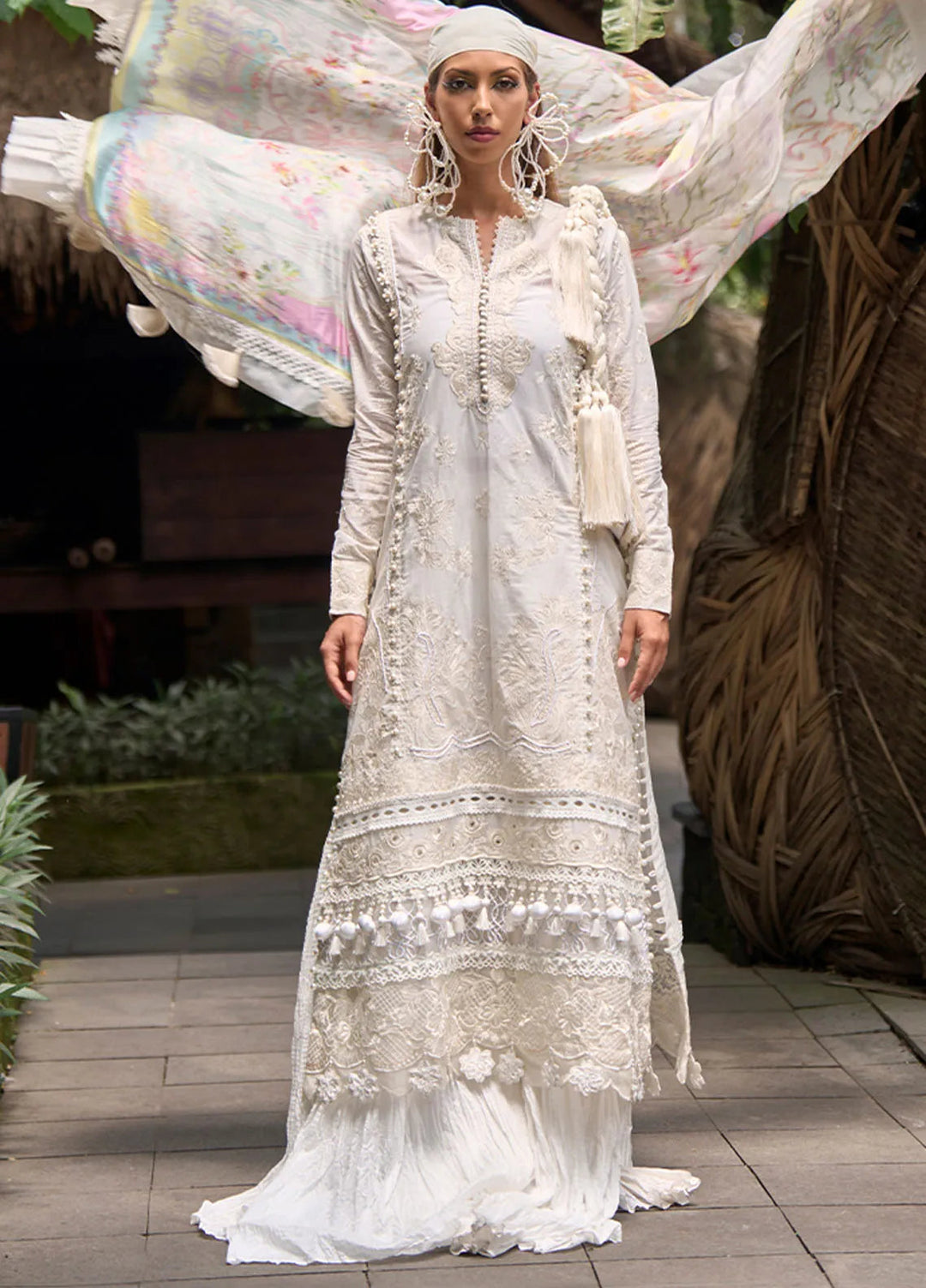 Zoha by Ansab Jahangir Embroidered Lawn Unstitched Suit 3 Piece ANJ24Z D-12 Euphoriba - Luxury Collection