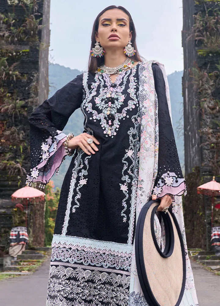 Zoha by Ansab Jahangir Embroidered Lawn Unstitched Suits 3 Piece ANJ24Z D-07 Gomphrena - Luxury Collection