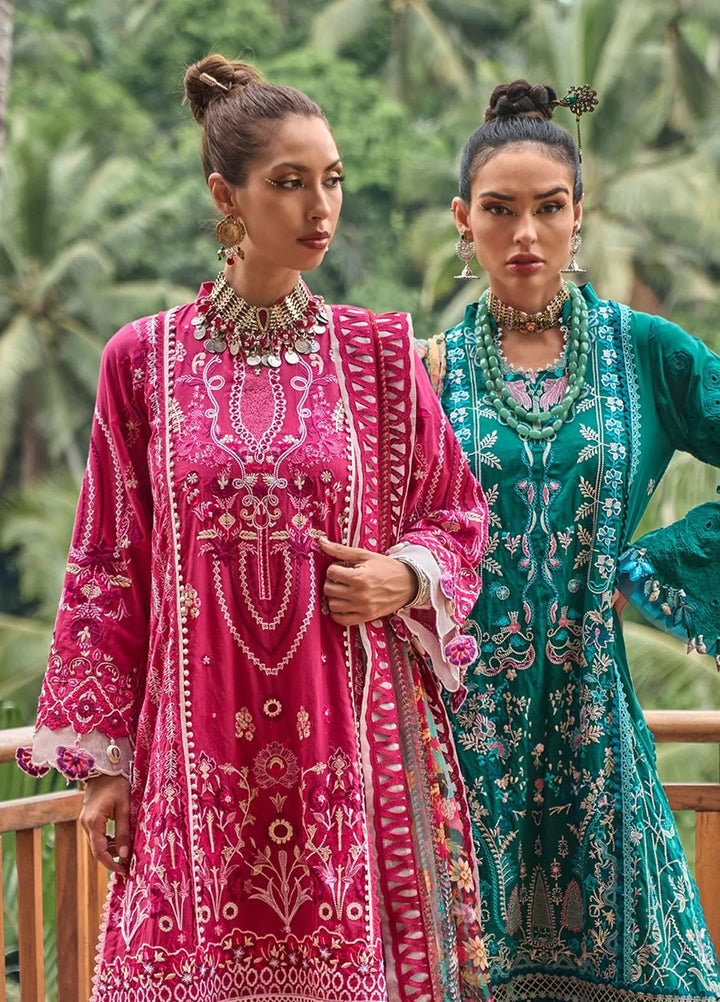 Zoha by Ansab Jahangir Embroidered Lawn Unstitched Suits 3 Piece ANJ24Z D-09 Champaca - Luxury Collection