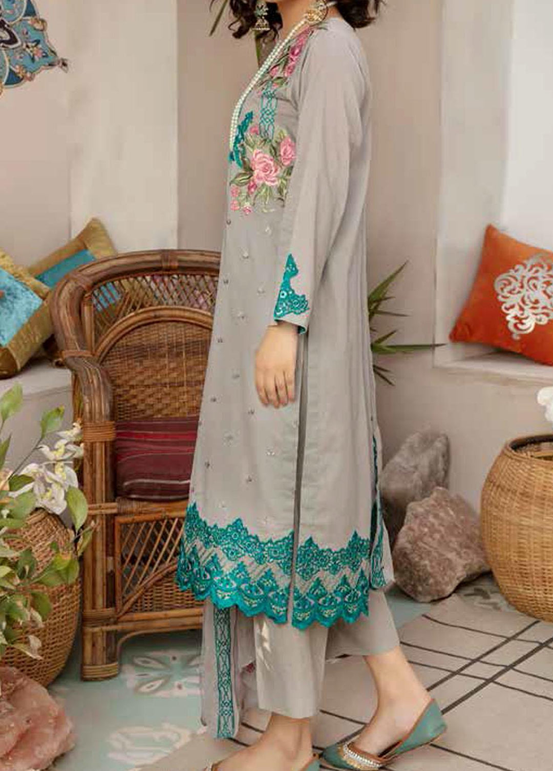 Zoha by Aymen Baloch Embroidered Lawn Suits Unstitched 3 Piece ZAB21FP 099 - Festive Collection