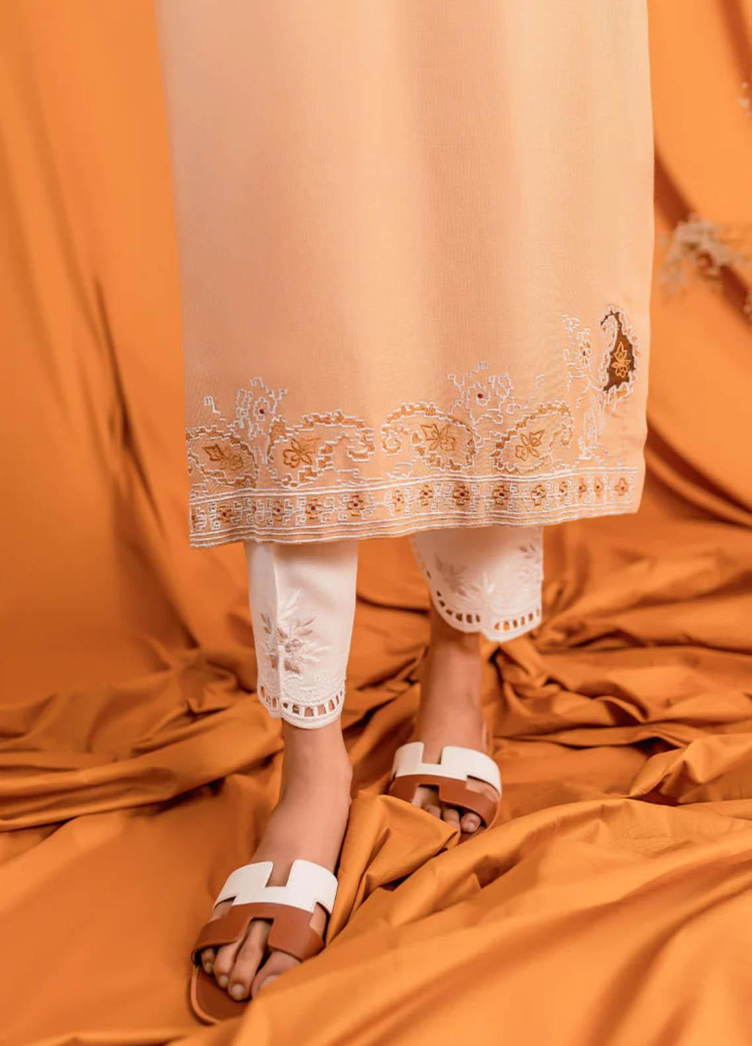 Zoya & Fatima Pret  Cotton Net 2 Piece Suit ZOF23P Fiona